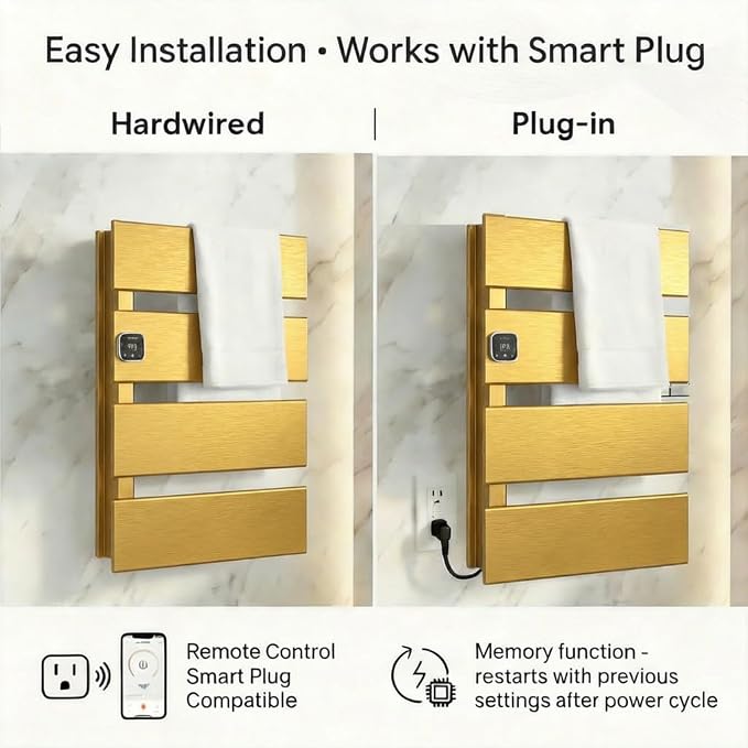 Electric Towel Warmer, Heated Towel Rack - Image 6
