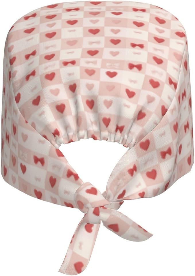 Scrub Cap for Women and Men Boho Black Leaf Pattern Adjustable Breathable - Image 8