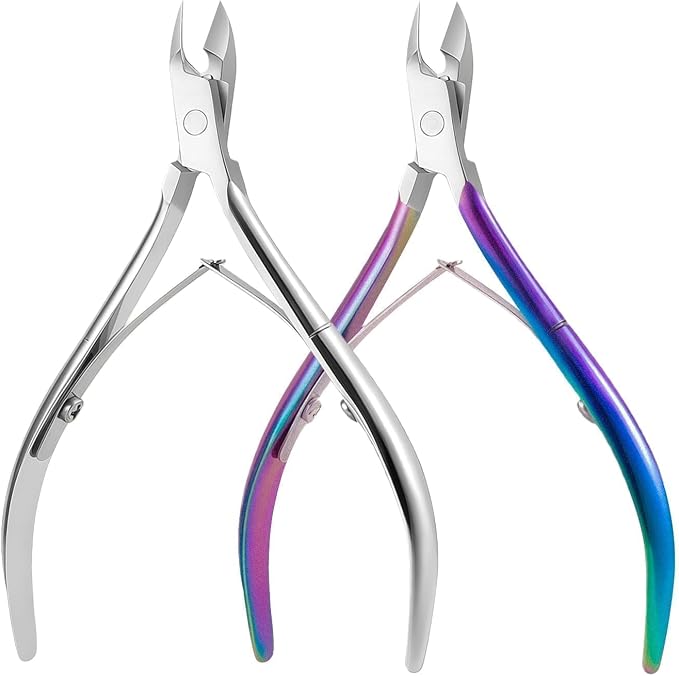 Precision Cuticle Nippers Trimmer Set, Double Spring Cuticle Remover Pusher by Unknown