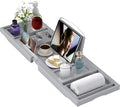 Bathtub Tray Caddy, Expandable Bath Trays by BAMBUROBA