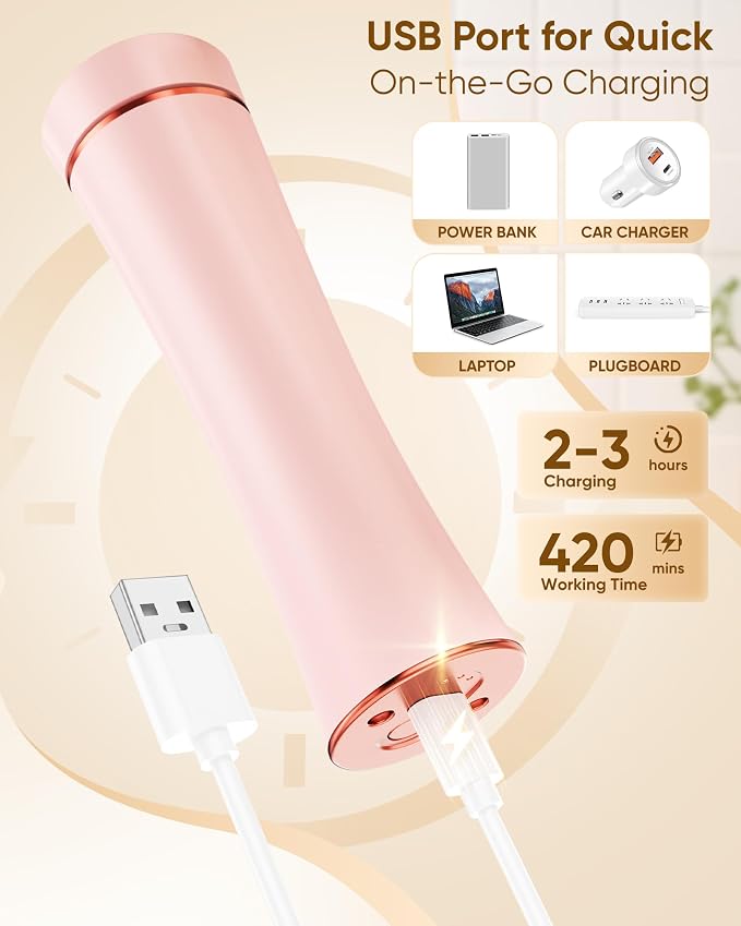Electric Foot Callus Remover, 3-Speed Rechargeable Cordless Electronic Foot File - Image 4