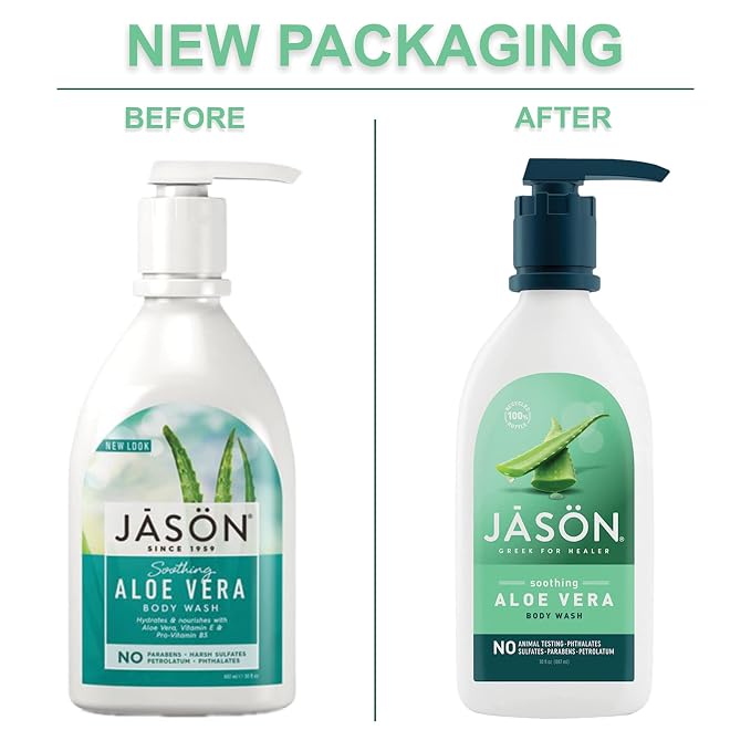 JASON Natural Body Wash & Shower Gel, Soothing Aloe Vera, 30 Oz - Image 4