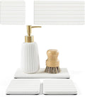 Fast Water Absorption Sink Organizer Tray Set, Faucet Splash Guard by Homdiva