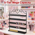 5 Tiers Wall-Mounted Nail Polish Storage Rack, Nail Polish Bottle Holder - Image 6