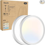 2PACK LED Flush Mount Ceiling Light Fixture, 3000K-4000K-6500K & 100W by CeilingLights