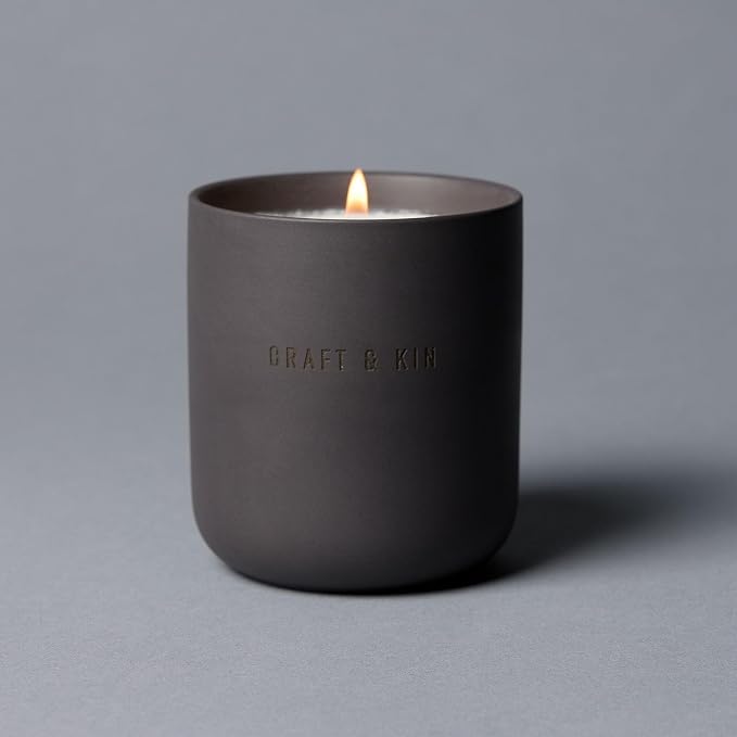 Earthenware Soy Candle in Santal Woods by Craft & Kin - Image 8