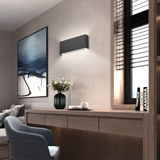 Aipsun 15.8in Black Modern Vanity Light Up and Down LED Vanity Light - Image 5