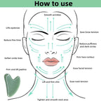 Gua Sha Facials Tools for Jaw Massage Tools Board Natural Jade Stone for SPA - Image 4