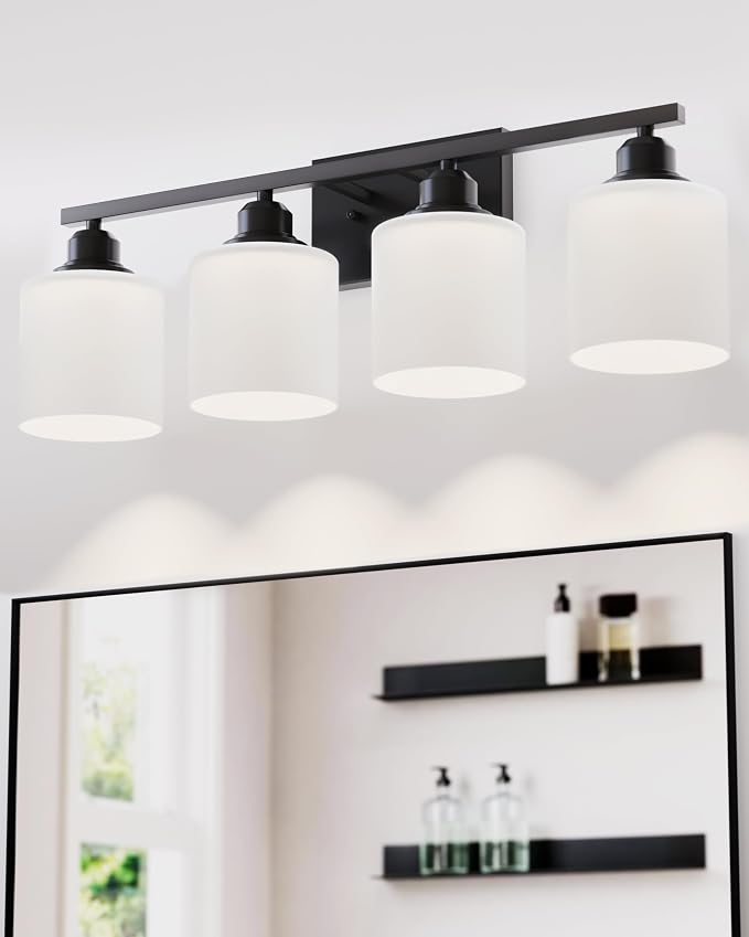 Sailstar Vanity Light Fixtures, Matte Black, Over Mirror, Modern Bathroom Light by Sailstar