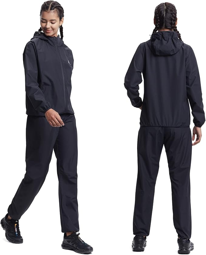 HOTSUIT Sauna Suit Women Machine Washable Sweat Sauna Jacket Pants Anti Rip - Image 3