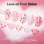 modelones Heart Glitter Gel Top Coat, 15 ML 2 in One No Wipe Clear Gel Nail - Image 4