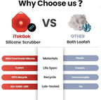 iTokGoK® Silver-Infused 2-in-1 Silicone Body Scrubber, Double-Sided Design Body - Image 5