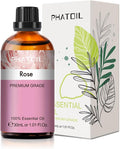 Rose Essential Oil, 1.01Fl.Oz PHATOIL Pure Essential Oil Singles by PHATOIL