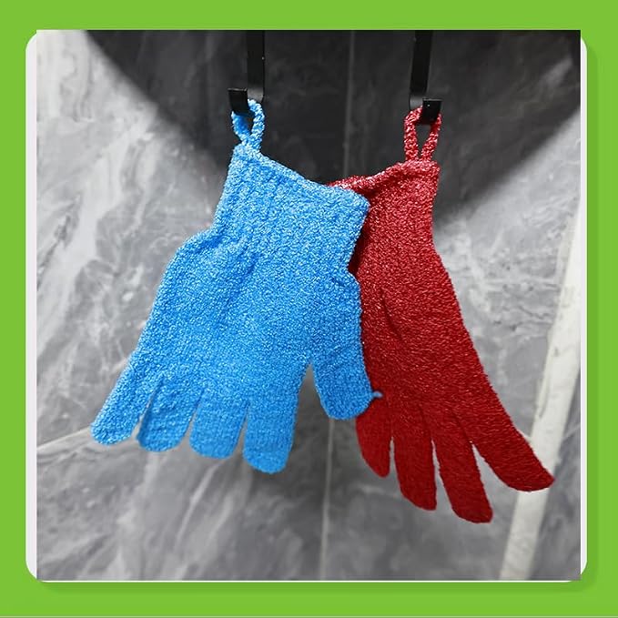 24 Pcs Exfoliating Bath Gloves Shower Gloves, 12 Colors Double Sided - Image 3
