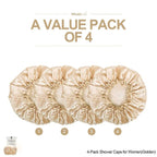 Shower Cap for Women Reusable Extra Large Shower Cap for Men Satin Double Layer - Image 2