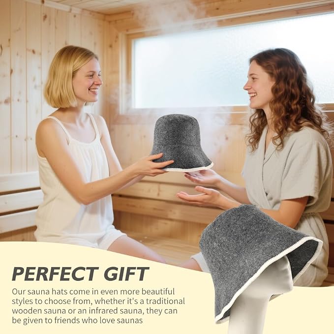 Wool Sauna Hat, Comfortable Soft Felt Wool Cap, Breathable Russian Banya Cap - Image 6