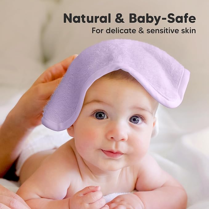 6-Pack Baby Washcloths – Soft Absorbent Viscose from Bamboo Washcloths - Image 5