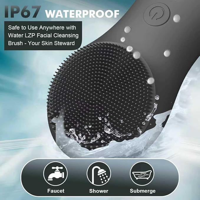 LZP Silicone Face Scrubber, Electric Facial Cleansing Brush - Image 5