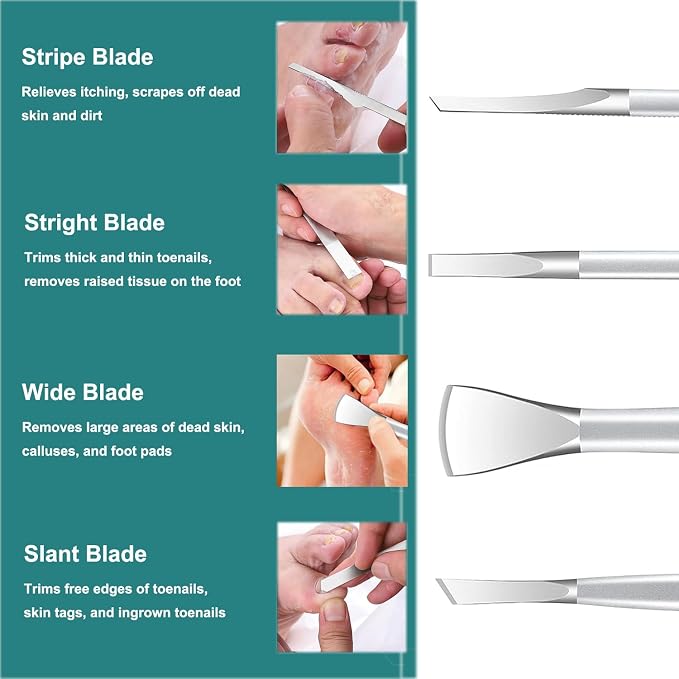 Manicure Set, Professional Pedicure Knife Set, Dead Skin Corn Foot Callus - Image 2