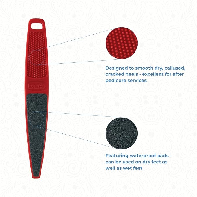 ForPro Professional Collection Red Panda Foot File, 60/100 Grit, Double-Sided - Image 4