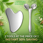 Stainless Steel 3D Face Roller Metal Facial Massager Face Sculpting Gua Sha - Image 9