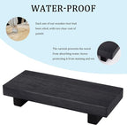 zoocatia Small Wood Tray Pedestal Stand Farmhouse Bathroom Decor Decorative - Image 3