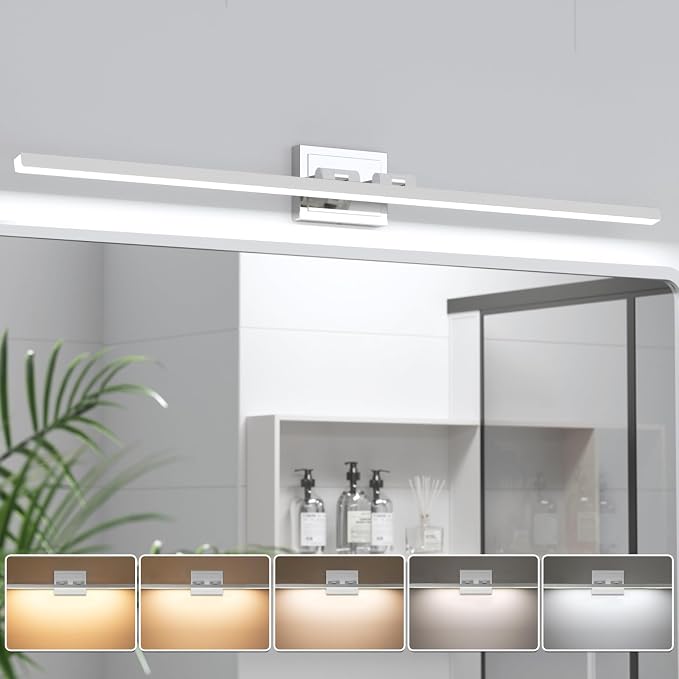 VOLISUN Modern Bathroom Vanity Light 48 inch, 30W Dimmable 5CCT Led Bathroom by VOLISUN