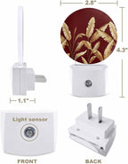 Night Lights Auto Sensor Golden Foliage Night Light Red Minimalist Leaf Round - Image 2