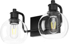 Tipace 2 Lights Industrial Bathroom Vanity Light Fixtures Over Mirror Black - Image 8