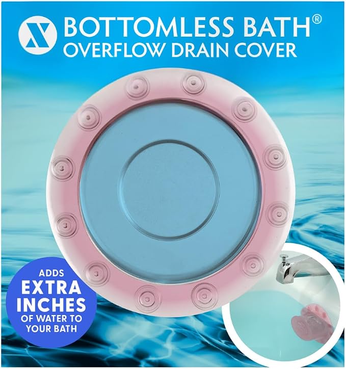 SlipX Solutions Bottomless Bath, Essential Overflow Drain Cover by SlipXSolutions