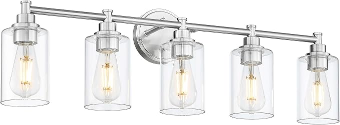 FEMILA 32" Bathroom Vanity Light, Brushed Nickel Bathroom Lights Over Mirror by FEMILA