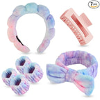 7 Pcs Spa Set, Facial Headband and Wristband Set, Skincare Accessories by Unknown