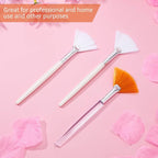 9 Pieces Facial Fan Mask Brushes, Soft Facial Applicator Brushes Tools - Image 6