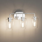 Tipace Modern Bathroom Vanity Lighting Fixtures 3-Lights Industrial Stainless by Tipace