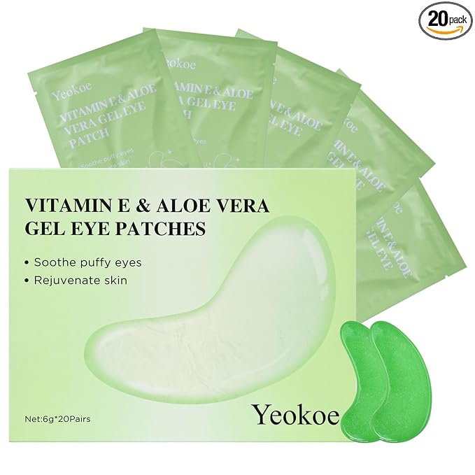 Yeokoe Under Eye Patches for Dark Circles, Puffy Eyes, 20 Pairs Face Masks by YEOKOE
