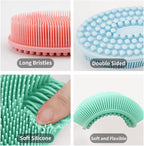 3 Pack Silicone Body Scrubber, Soft Silicone Loofah Exfoliating Body Scrubber - Image 2