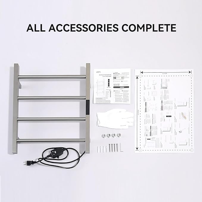 Heated Towel Racks for Bathroom, Hot Towel Warmer 4 Bars - Image 9
