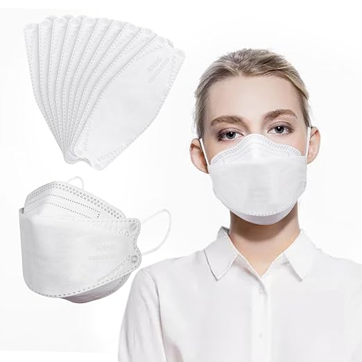 Borje KN95 Face Masks for Adults 50 Pack, 5-Ply White Disposable Face Mask - Image 3