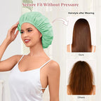 Shower Cap for Women Waterproof Reusable, Large Shower Cap Non-Slip - Image 4