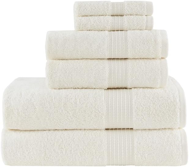 Madison Park Organic 100% Cotton Bathroom Towel Set, Hotel & Spa Quality Highly by MADISONPARK