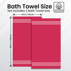 Infinitee Xclusives 100% Cotton Luxury Bath Towels Set of 2 - Image 3