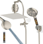 Hibbent All Metal 12'' Filtered Rainfall Shower Head Combo, High Pressure by Hibbent