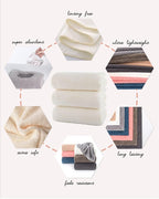 Lumimi Towels 3 Piece Very Soft Microfiber Bath Sheet Towel Set Super Absorbent - Image 4