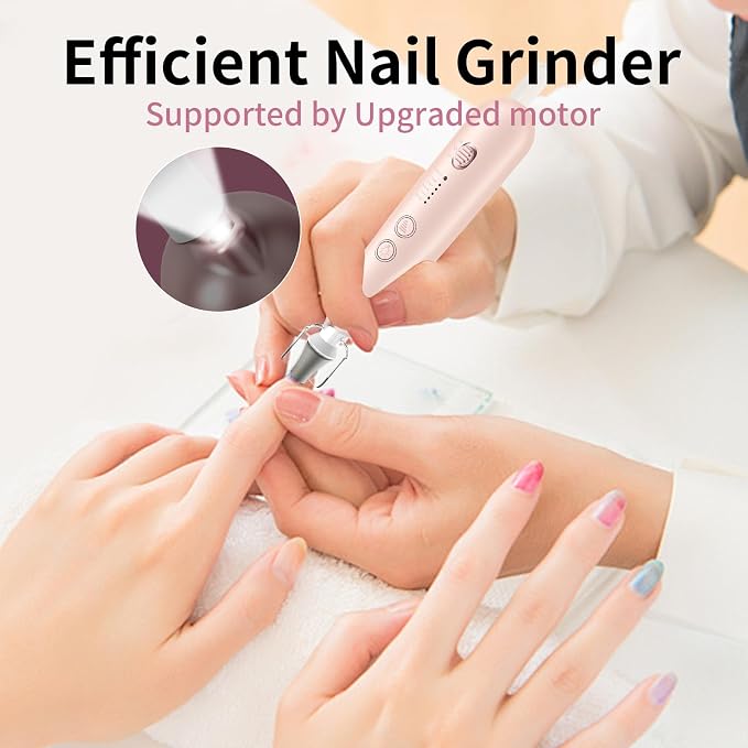 Professional Manicure Pedicure Kit, Cordless Electric Nail File Set, - Image 7