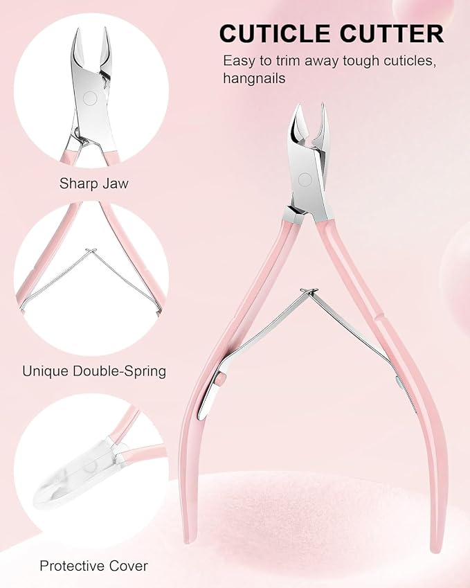Cuticle Trimmer with Cuticle Pusher and Nail Clipper - Image 2