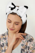 Huachi Spa Headbands for Women Washing Face, Cow Print, Soft Microfiber Hair - Image 4