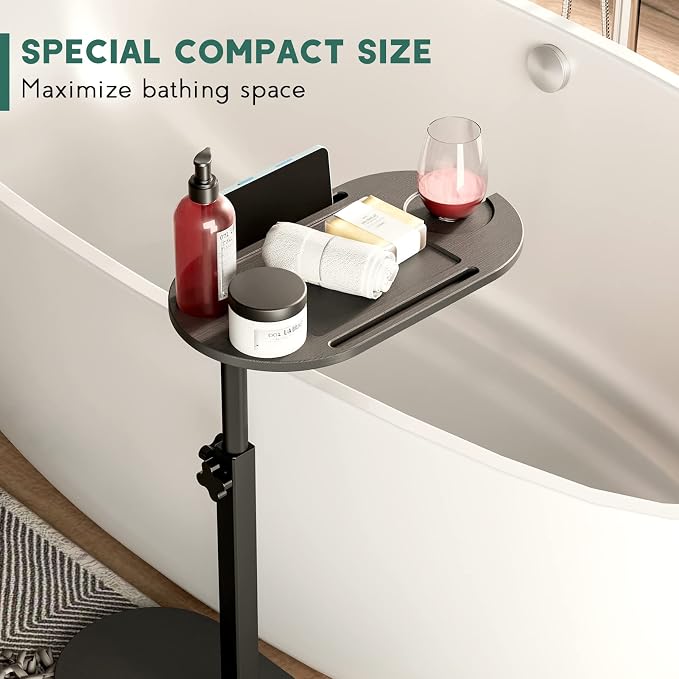 Yumkfoi Bamboo Bathtub Tray Table - Image 2