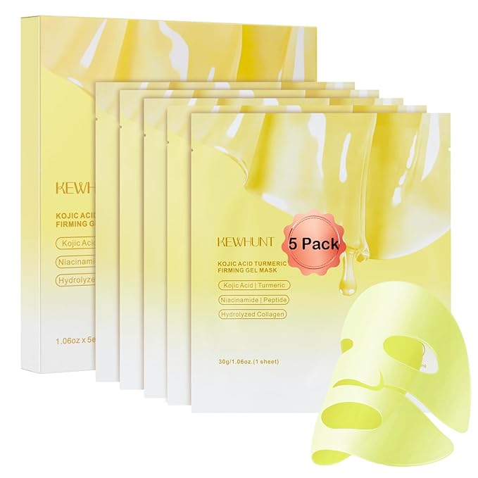 Kojic Acid Turmeric Gel Mask, Overnight Face Mask, Jelly Gel Collagen Mask by Kewhunt