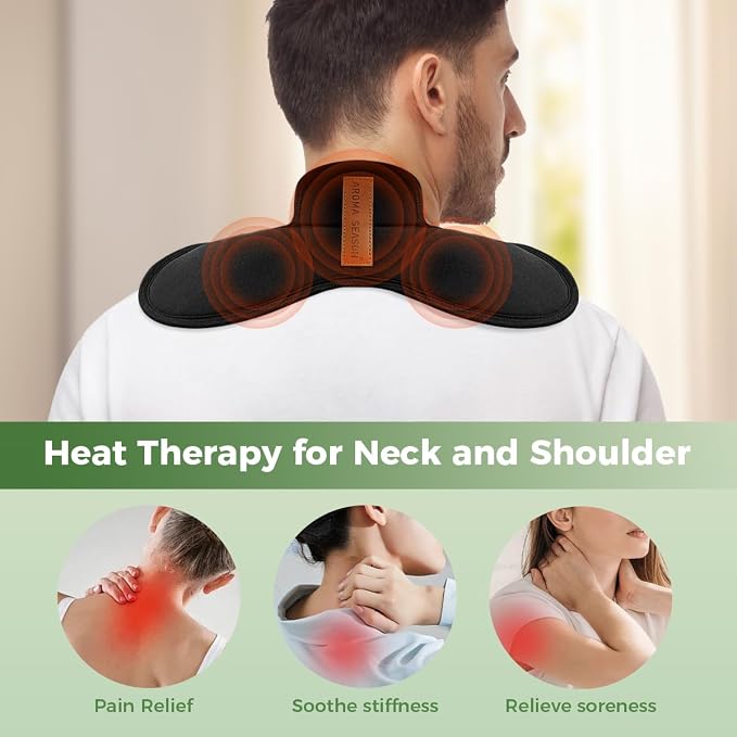 Cordless Electric Heating Pad for Neck and Shoulder, Portable Heated Neck Wrap - Image 2