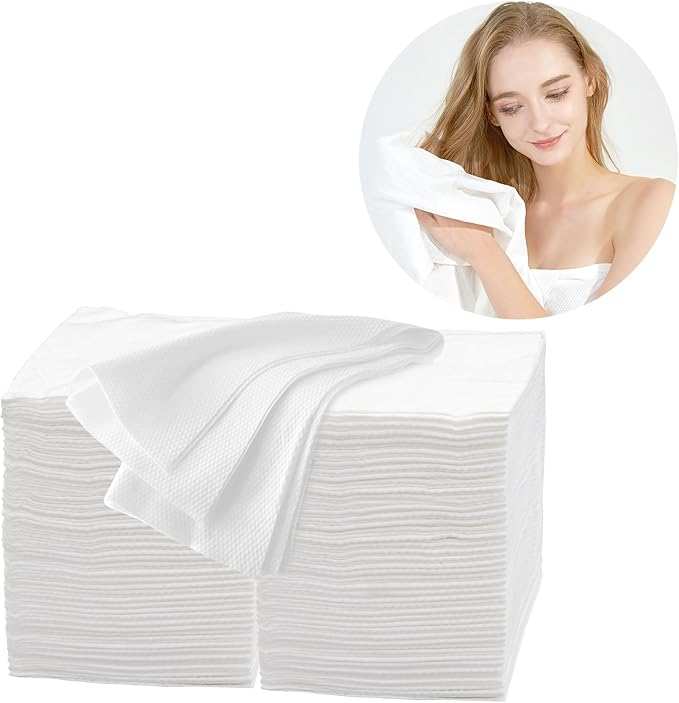 Premium Disposable Towel, Quick Dry Disposable Hair Towels Spa Salon Towel by Tvvcalk